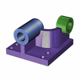 finite element mesh of tool bracket